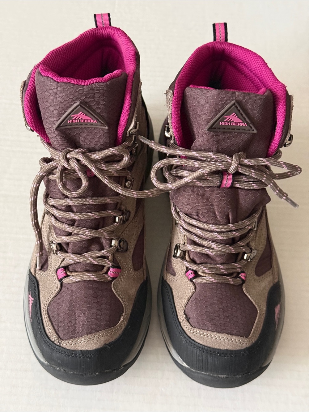 High Sierra Gray Suede Hiking Ankle Boots Lace Up Waterproof Women's Size 8.5 - Picture 3 of 10